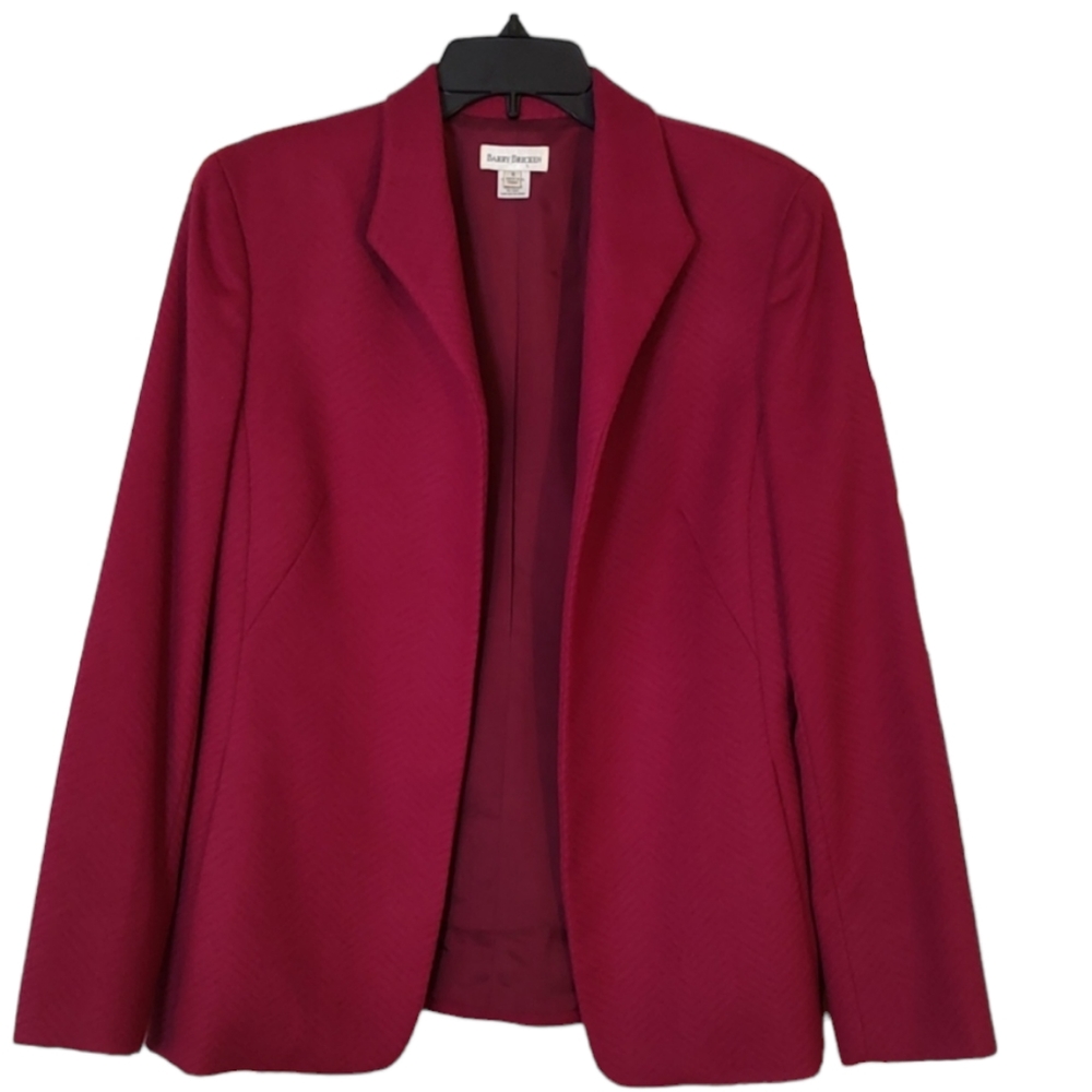 Barry Bricken Raspberry Wool Blazer / Jacket sz 8